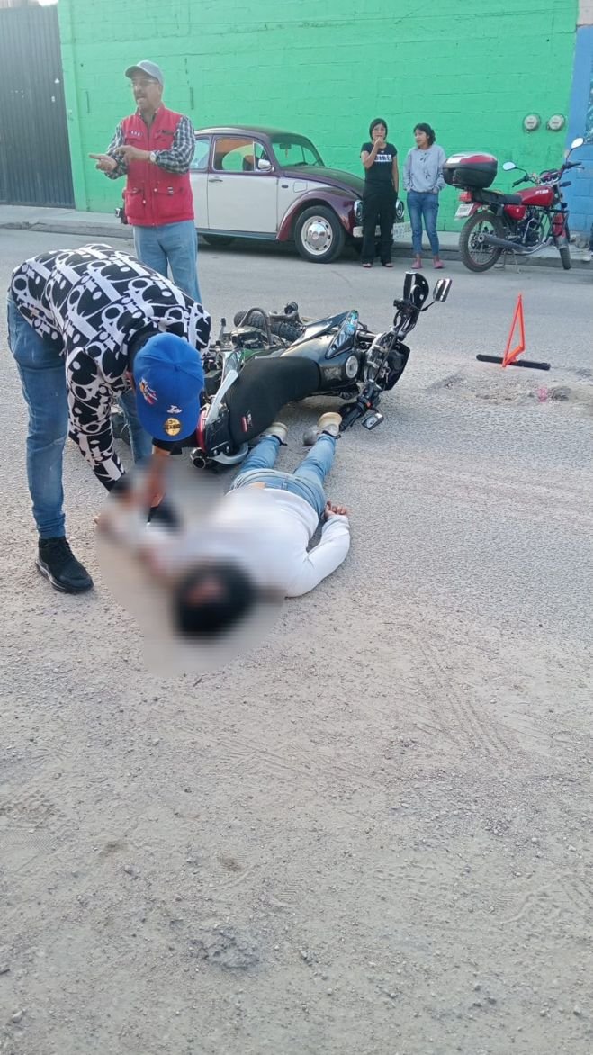 Joven sufre accidente en el barrio de San Ramón