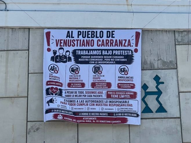 Denuncian falta de personal e insumos en Clínica de Campo del IMSS en Venustiano Carranza