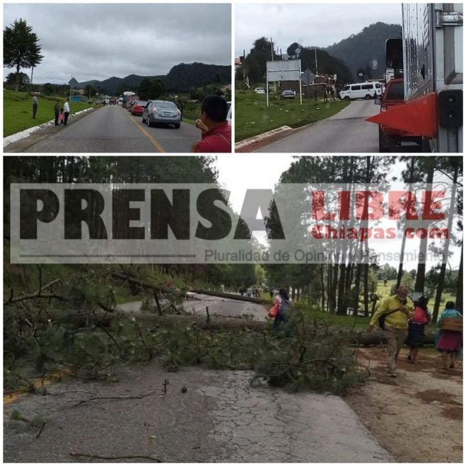 Realizan bloqueo total en la carretera San Cristóbal- Teopisca