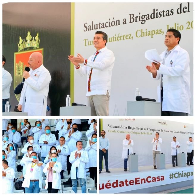 EN NOMBRE DEL PUEBLO DE CHIAPAS, RUTILIO ESCANDÓN AGRADECE LABOR DE BRIGADAS DE SALUD CONTRA COVID-19