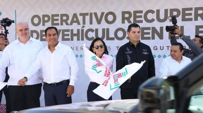 DAN BANDERAZO de inicio al “Operativo Recuperación de Vehículos”.