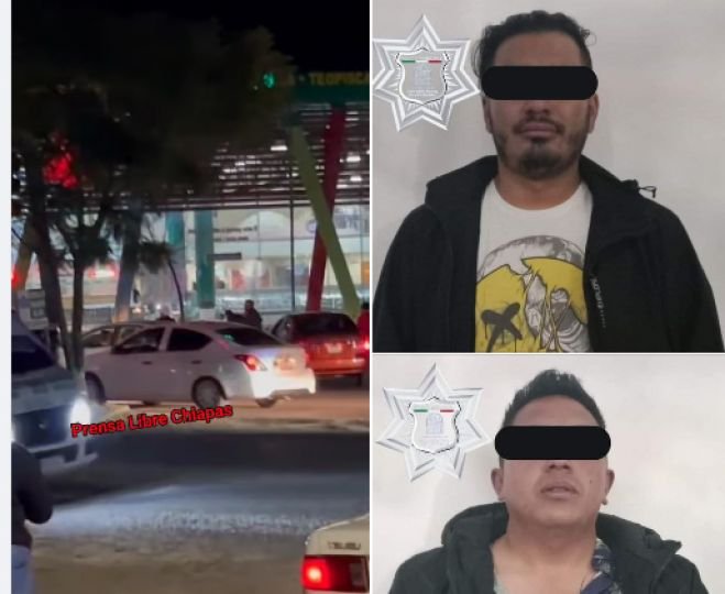 Tres personas detenidas por Homicidio en grado de tentativa, atentados contra la paz  y utilización de vehículo robado en Tuxtla Gutiérrez: FGE