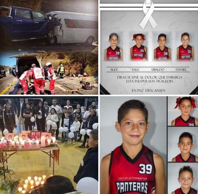 Mueren niños basquetbolistas en choque; se dirigían a un torneo en Oaxaca 