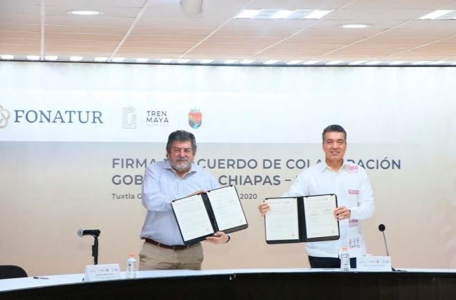 Rutilio Escandón y titular de Fonatur refrendan compromiso en el impulso a la obra del Tren Maya