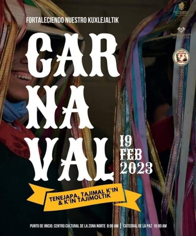 Presentarán Carnaval de Tenejapa en la zona Norte de San Cristóbal de Las Casas 