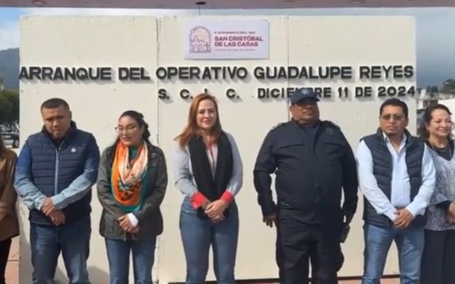 Arranca operativo Guadalupe-Reyes en San Cristóbal de Las Casas