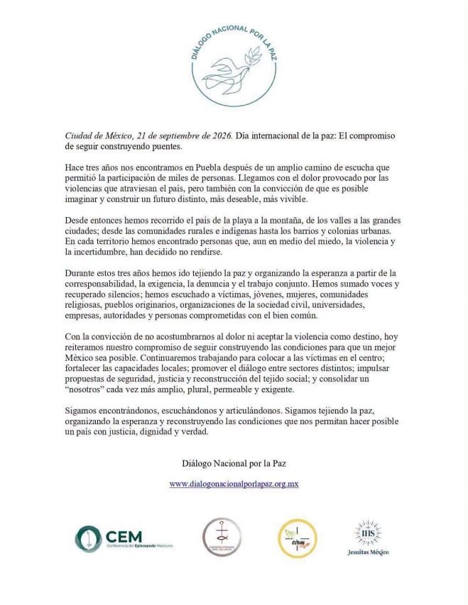 Di&oacute;cesis de San Crist&oacute;bal llama a no normalizar la violencia. 