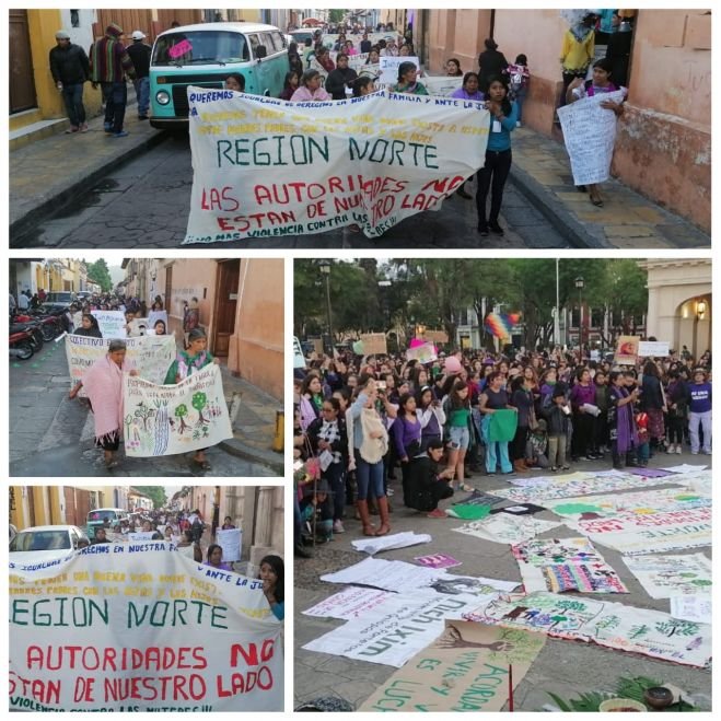 Mujeres marchan para exigir respeto y un alto a los feminicidios en San Cristóbal