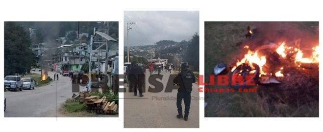 UNA PERSONA RETENIDA Y UNA MOTOCICLETA QUEMADA DEJA RIÑA