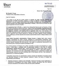 Willy Ochoa acusa a Rutilio Escand&oacute;n de tener nexos con el narco en carta dirigida a Trump