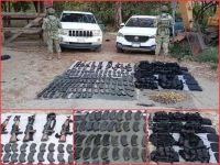 ASEGURAN ARSENAL DE ALTO PODER EN HUIXTLA, CHIAPAS
