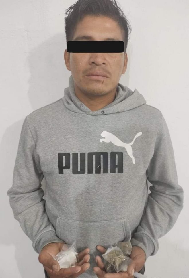 Vendía estupefacientes en Santa Lucía; fue detenido por Policía Municipal de SCLC