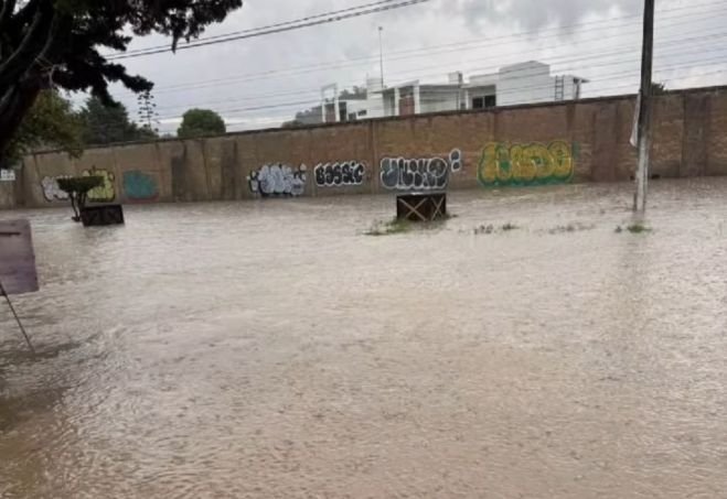 Lluvia intensa provoca inundaciones y caída de árbol en SCLC