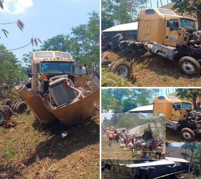 Tragedia y saqueo: Muere chofer tras volcadura y pobladores arrasan con la carga