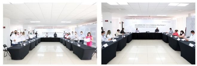 Firman FGE y partidos políticos Acuerdo de Convivencia Política y Compromiso de Denuncia