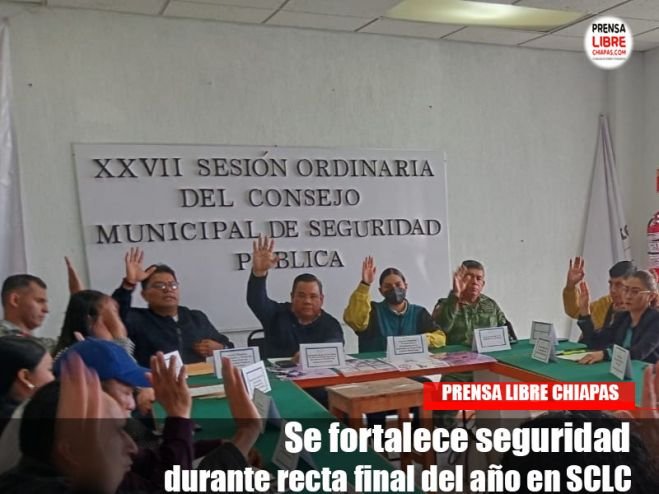 Se fortalece seguridad durante recta final del año en SCLC