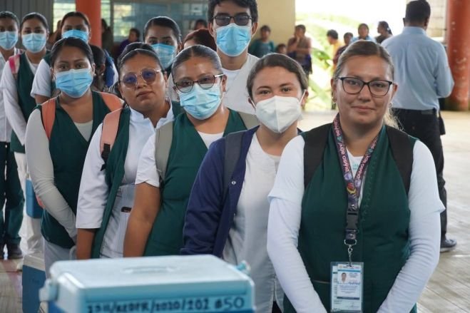 Implementan Plan Local de Bloqueo Vacunal en comunidades de Chenalh&oacute; para prevenir el sarampi&oacute;n