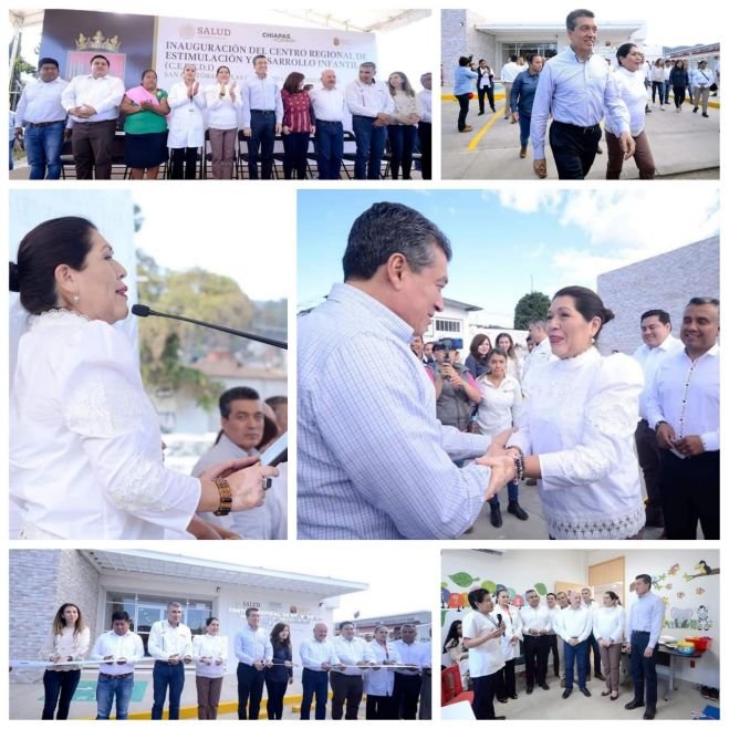 Maestra Jer&oacute;nima Toledo Villalobos presidenta municipal de San Crist&oacute;bal de Las Casas, asiste al acto inaugural del Centro Regional de Estimulaci&oacute;n y Desarrollo Infantil en SCLC