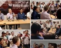 En su visita a Chiapas estuvo acompa&ntilde;ado de su coordinador Enoc Hern&aacute;ndez Cruz.