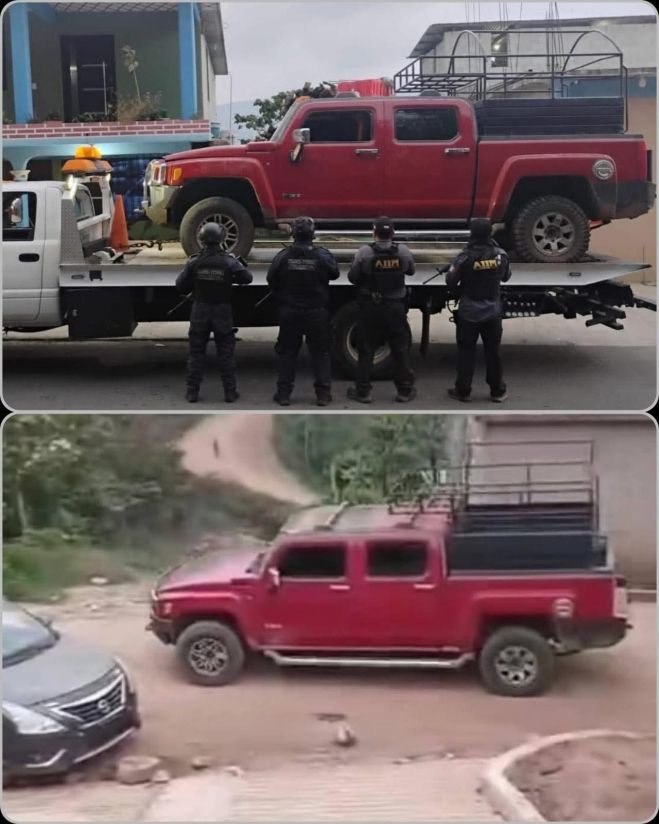 LA HUMMER ROJA CON REDILA RESULTÓ SER ROBADA