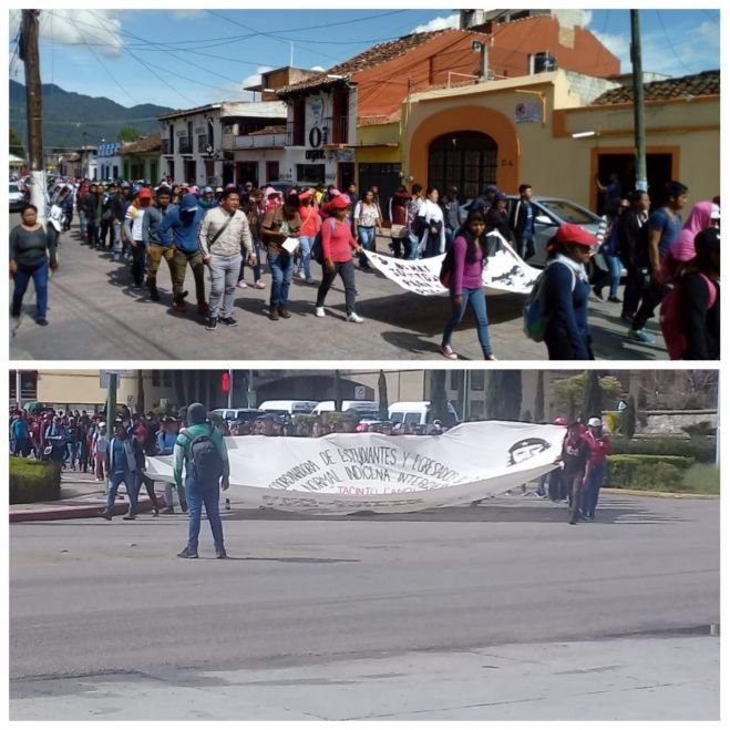 Normalistas piden la liberación de sus tres compañeros detenidos en el desalojo