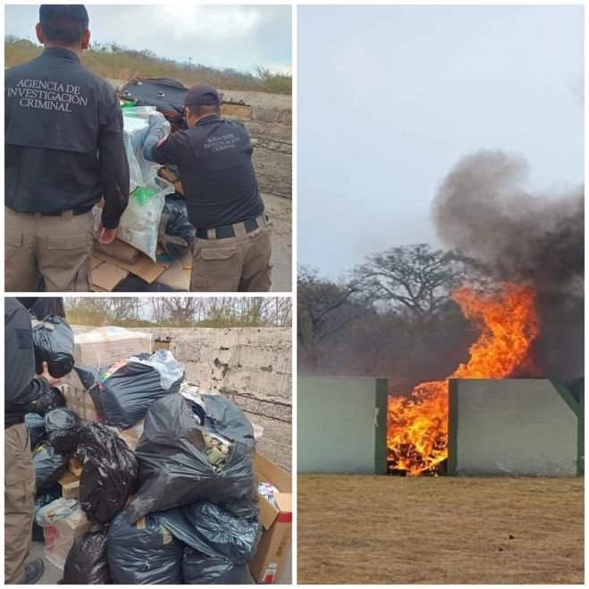 INCINERAN más de 100 kilos de drogas en Chiapas 