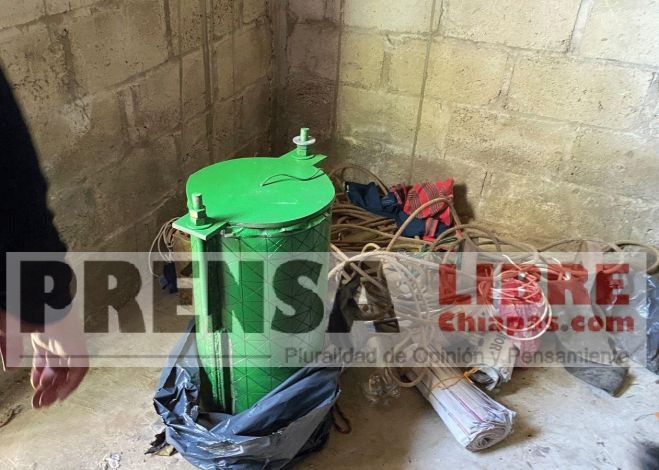 Encuentran explosivos y detonadores en Simojovel
