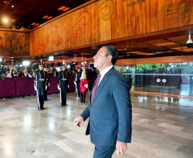 Eduardo Ramírez asiste a la toma de protesta de Claudia Sheinbaum