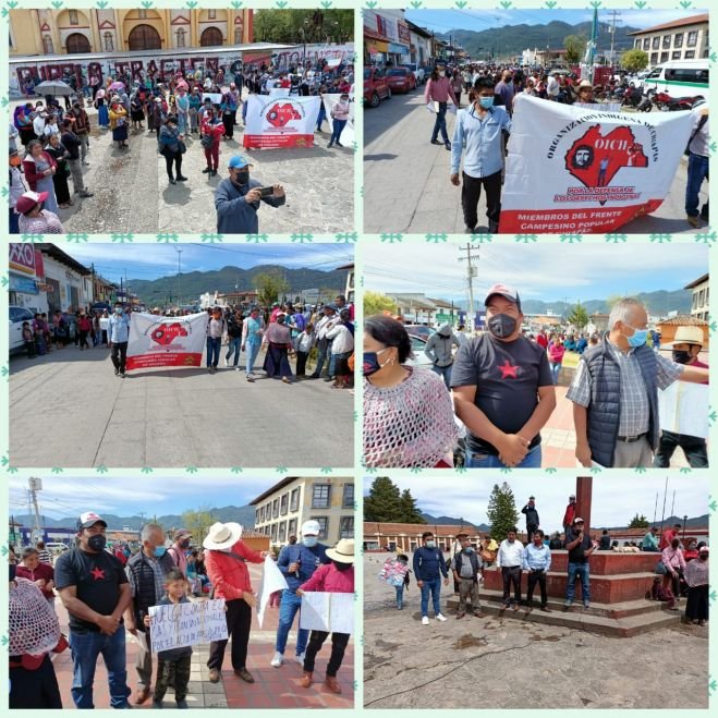 Desplazados de Santa Catarina marchan en San Cristóbal