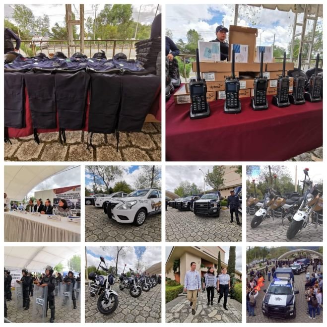 Entregan patrullas, uniformes y equipamiento para la seguridad p&uacute;blica municipal