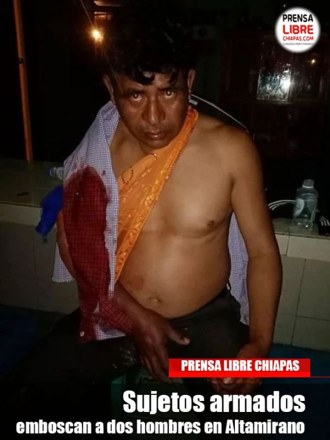 Sujetos armados emboscan a dos hombres en Altamirano