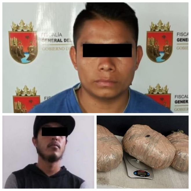 Detienen a sujetos por posesión de marihuana y asalto en San Cristóbal 