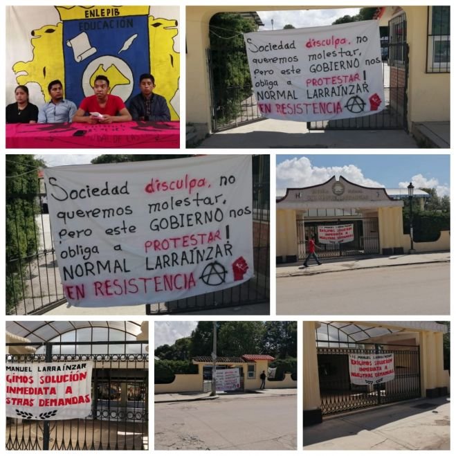 Toman instalaciones de manera indefinida de la Normal Manuel Larraínzar