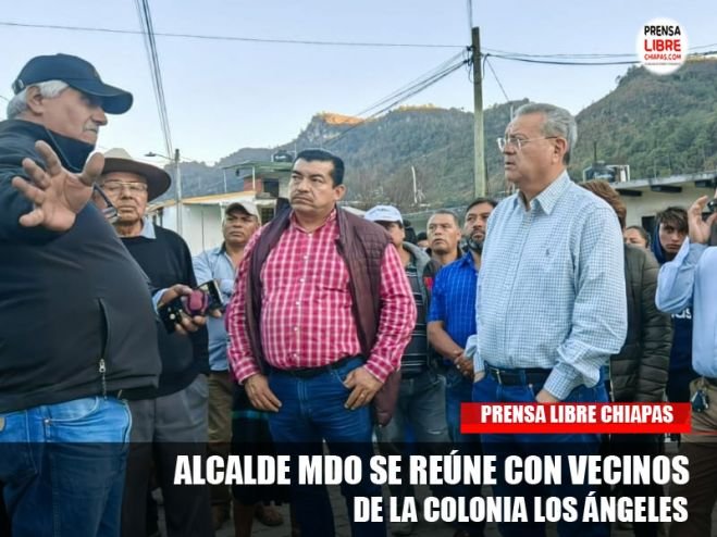 ALCALDE MDO SE REÚNE CON VECINOS DE LA COLONIA LOS ÁNGELES