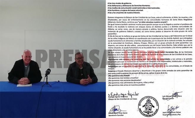 OBISPOS CONDENAN ATAQUES ARMADOS Y AGRESIÓN A  RELIGIOSA