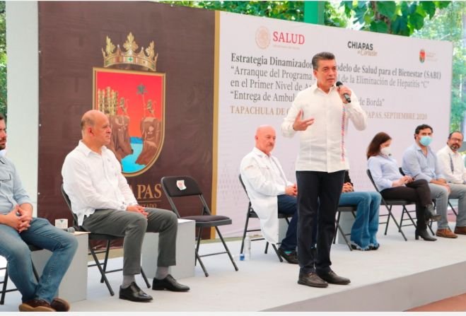 En Chiapas, Rutilio Escandón y titular del Insabi arrancan programa nacional contra la hepatitis “C”