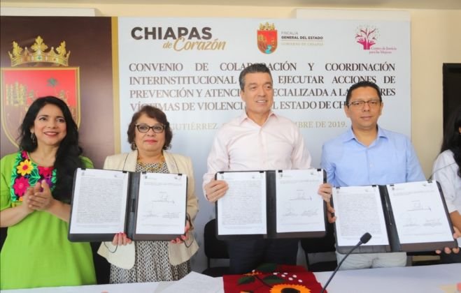 Firma Rutilio Escandón convenio para fortalecer atención a mujeres víctimas de violencia