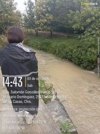 Protecci&oacute;n Civil mantiene monitoreo preventivo de r&iacute;os y afluentes ante lluvias en San Crist&oacute;bal