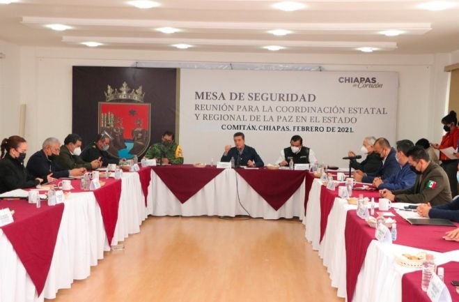 DESDE COMITÁN, REALIZAN REUNIÓN DE LA MESA DE COORDINACIÓN ESTATAL Y REGIONAL DE SEGURIDAD