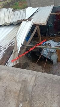Frente fr&iacute;o 37 causa da&ntilde;os en viviendas de Chamula