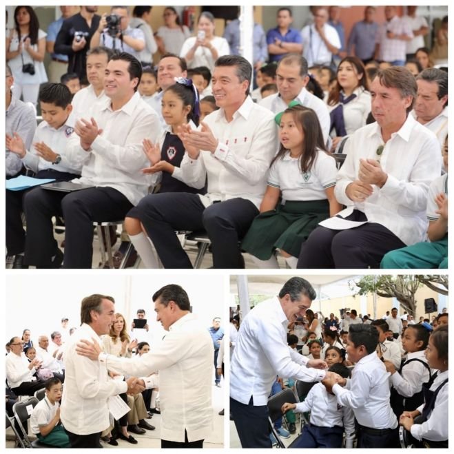 Inaugura Rutilio Escand&oacute;n Escuela Primaria &ldquo;Juan Benavides&rdquo;, reconstruida tras el sismo de 2017