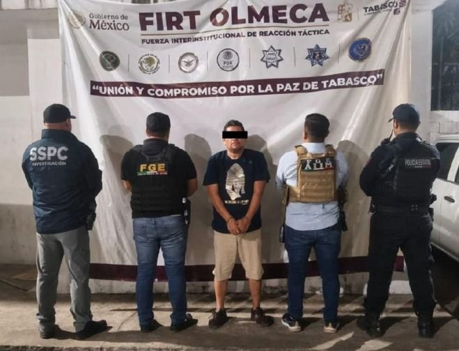 En colaboración, la Fiscalías de Chiapas y Tabasco aprehenden a presunto responsable de extorsión agravada