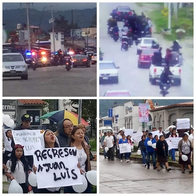 Piden aparición con vida de joven secuestrado.      Motonetos marchan y provocan miedo en la población