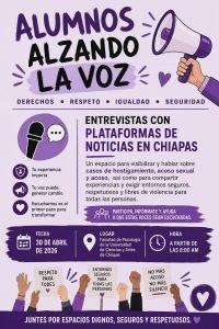 Estudiantes de UNICACH piden revisar protocolo contra violencia antes de su aprobaci&oacute;n