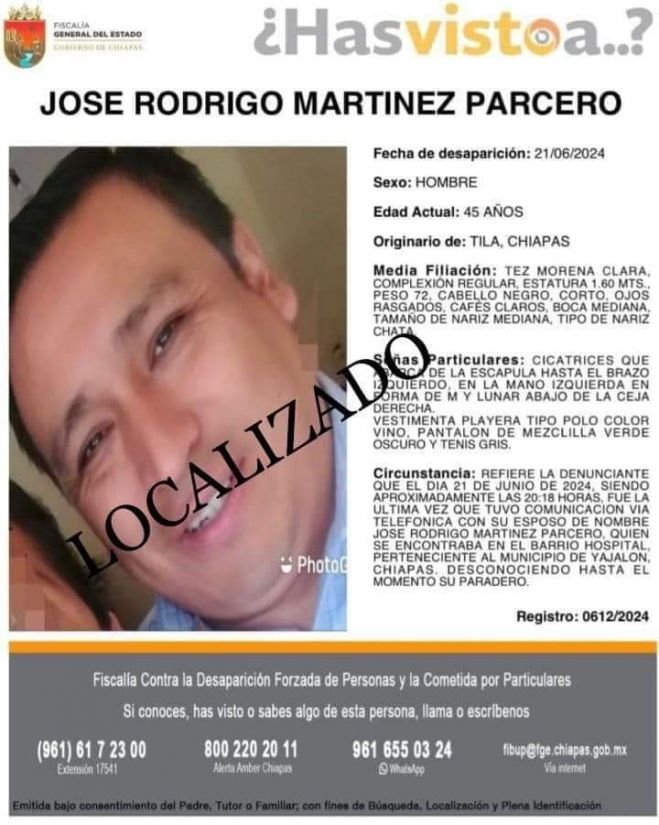 Localizan sin vida a José Rodrigo Martínez Parcero