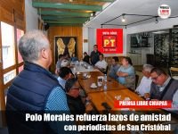 Polo Morales refuerza lazos de amistad con periodistas de San Crist&oacute;bal 