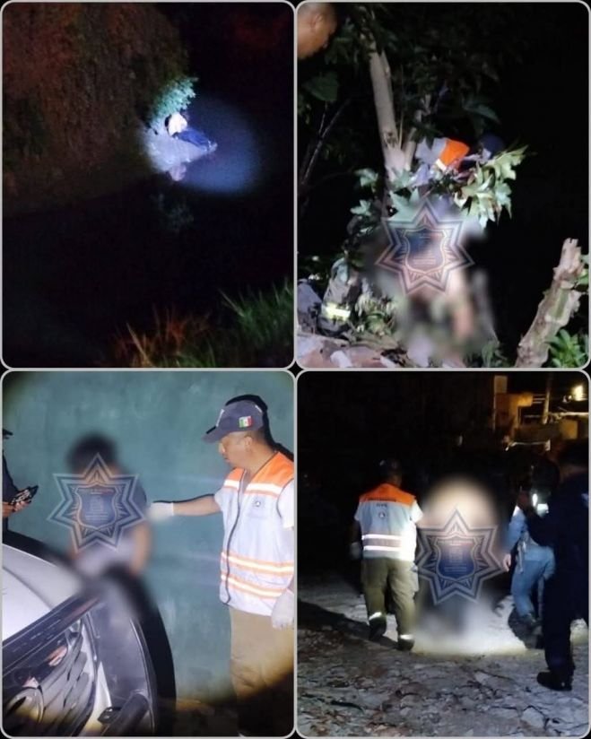 Rescatan Polic&iacute;a Municipal y Protecci&oacute;n Civil a sujeto que cay&oacute; al r&iacute;o Amarillo la noche de este domingo