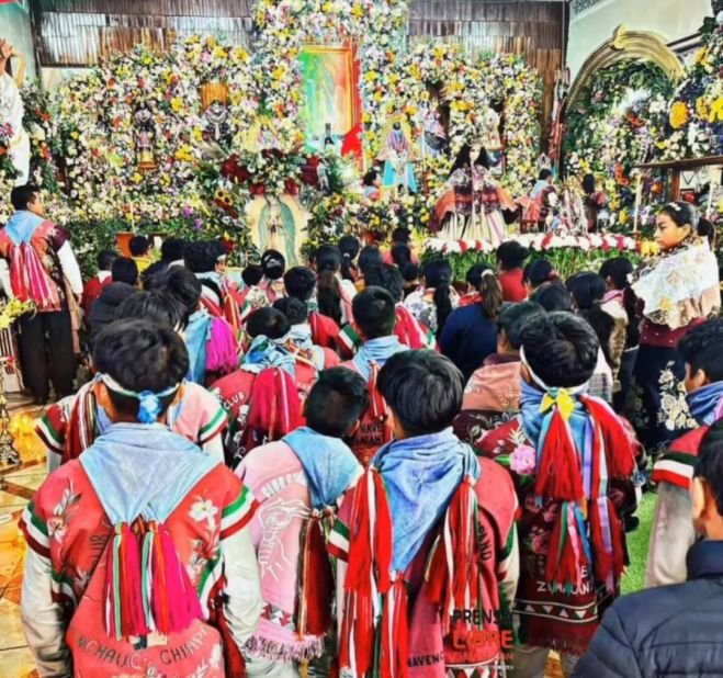 Artorchistas de Zinacantán listos para peregrinar hasta la Basílica Guadalupana